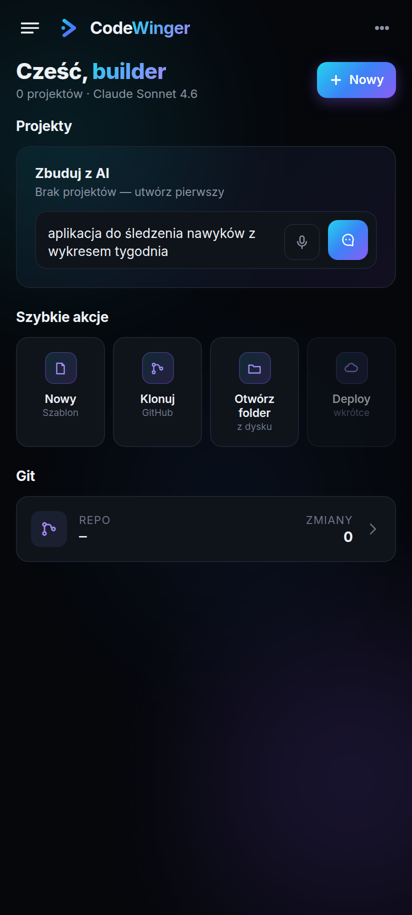 CodeWinger Android — Describe app