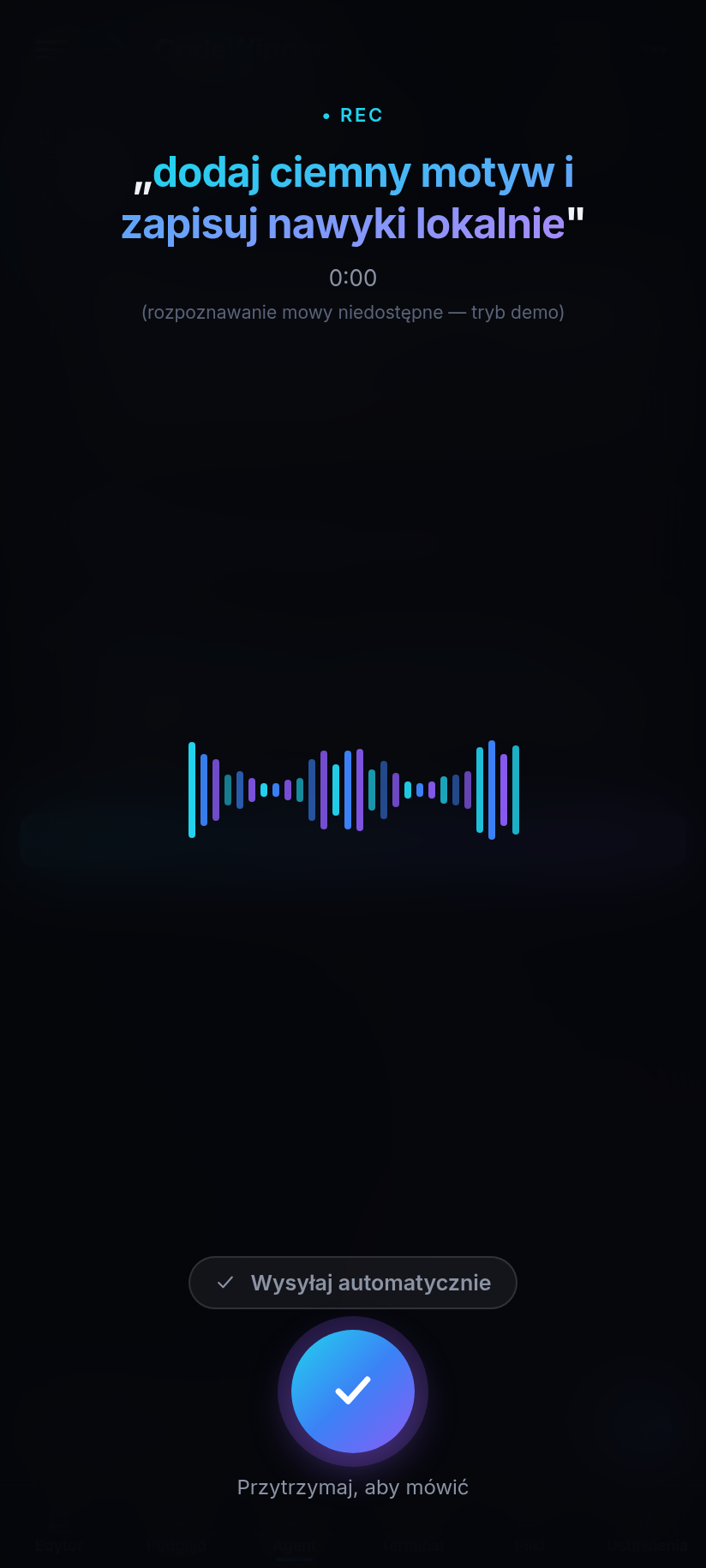 CodeWinger Android — Voice